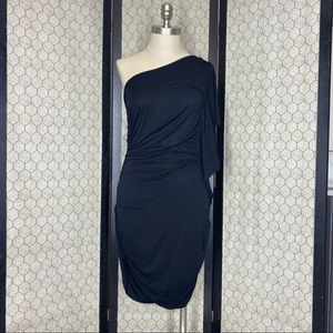 Bonchic One Shoulder Ruched Bodycon Dress